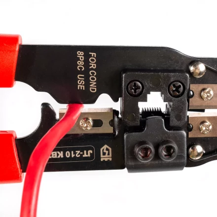 Кримпер многофункциональный КВТ JT-210 со встроенным модулем для обжима RJ-45 (84824) купить в Екатеринбурге