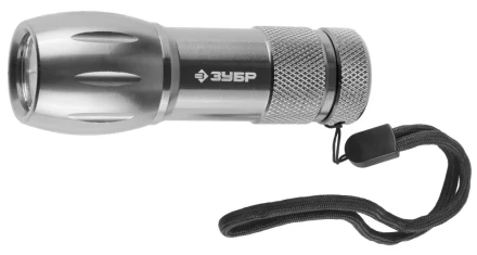 Фонарь ЗУБР &quot;МАСТЕР&quot; ручной, алюминиевый корпус, 9 светодиодов, 3ААА, металлик 56213-S купить в Екатеринбурге
