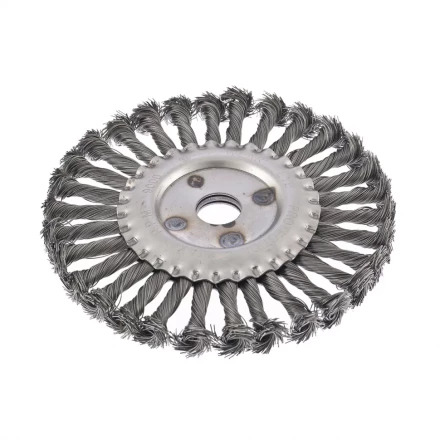 Щетка для УШМ 175 мм посадка 222 мм плоская крученая металлическая проволока СИБРТЕХ 746367 купить в Екатеринбурге