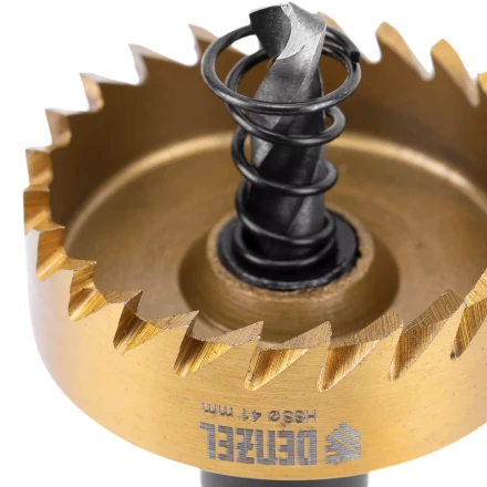 Коронка по металлу HSS, 41 мм, нитридтитановое покрытие Denzel 724113 купить в Екатеринбурге