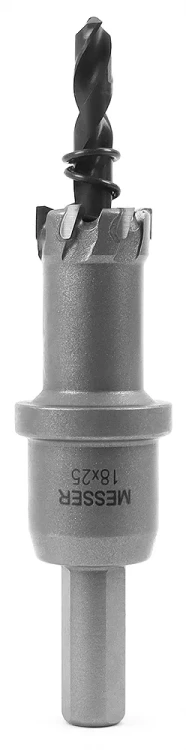 ТСТ коронка MESSER 18X25 с центрирующим сверлом и толкающей пружиной купить в Екатеринбурге