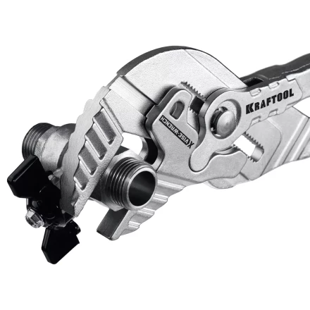 Клещи переставные-гаечный ключ с двухкомпонентными рукоятками и пластиковыми накладками 22069 купить в Екатеринбурге