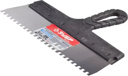 Шпатель ЗУБР &quot;МАСТЕР&quot; ФАСАДНЫЙ, нержавеющее полотно, 300мм, зуб 6х6мм 10078-30-06 купить в Екатеринбурге