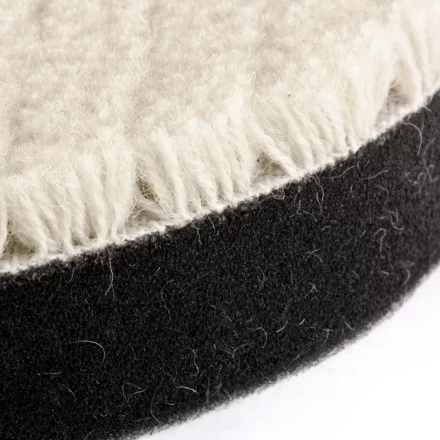 Насадка полировальная &quot;под липучку&quot; 150 мм короткая плетеная шерстяная нить MATRIX 75963 купить в Екатеринбурге