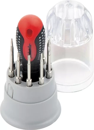 Отвертка для точных работ Fusion с насадками 11 предметов в пластиковом пенале 3-х компонентная рукоятка Matrix 11582 купить в Екатеринбурге