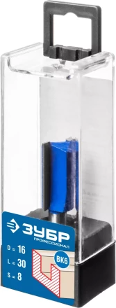 ЗУБР 16 x 30 мм, хвостовик 8 мм, фреза пазовая прямая, Профессионал (28753-16-30) купить в Екатеринбурге