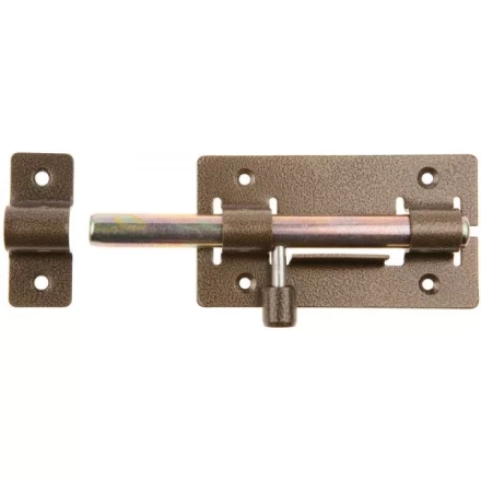 Задвижка накладная &quot;ЗД-01&quot; для дверей, корпус-порошковое покрыт/стержень-покрыт цинк, бронза, круг засов 14мм, 64х115мм 37774-1 купить в Екатеринбурге