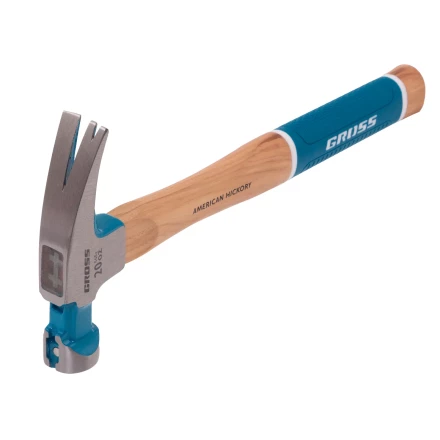 Молоток-гвоздодер,560 г Gross 10419, угол 75, магнит, обрезиненная рукоятка AMERICAN HICKORY купить в Екатеринбурге