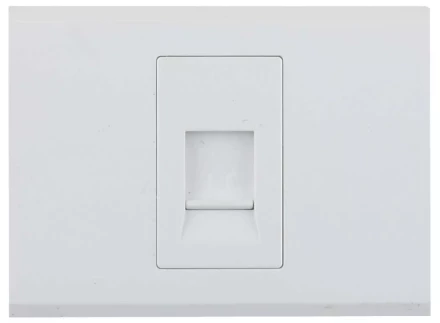 Розетка СВЕТОЗАР "ЭФФЕКТ" телефонная, одинарная, без вставки и рамки, цвет белый SV-54417-W купить в Екатеринбурге