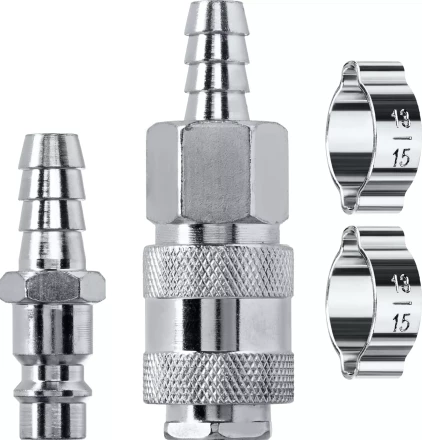 Набор переходников KRAFTOOL елочка - рапид штуцер  +  рапид муфта - елочка 06599-10-H купить в Екатеринбурге