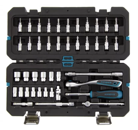 Набор инструментов 42 предмета, 120 зубьев, CrV, 1/4" Gross 14146 купить в Екатеринбурге