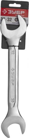 Ключ ЗУБР &quot;МАСТЕР&quot; гаечный рожковый, Cr-V сталь, хромированный, 30х32мм 27010-30-32 купить в Екатеринбурге