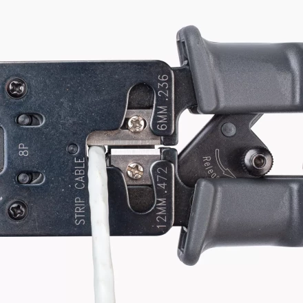 Кримпер многофункциональный КВТ JT-03T с 3 встроенными модулями для обжима RJ-45, RJ-12, RJ-11 (84493) купить в Екатеринбурге