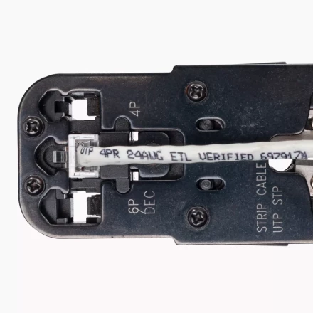 Кримпер многофункциональный КВТ JT-03T с 3 встроенными модулями для обжима RJ-45, RJ-12, RJ-11 (84493) купить в Екатеринбурге