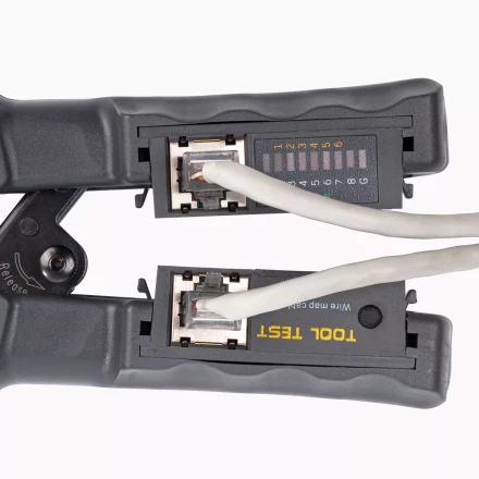 Кримпер многофункциональный КВТ JT-03T с 3 встроенными модулями для обжима RJ-45, RJ-12, RJ-11 (84493) купить в Екатеринбурге