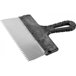 Шпатель ЗУБР &quot;МАСТЕР&quot; ФАСАДНЫЙ, нержавеющее полотно, 250мм, зуб 4х4мм 10078-25-04