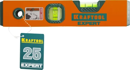 Уровень коробчатый &quot;EXPERT&quot;, KRAFTOOL 34710-025, 2 ампулы, 0,5 мм/м, 250мм 34710-025_z01 купить в Екатеринбурге