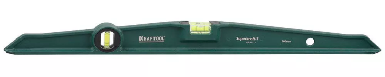 Уровень KRAFTOOL "SUPERKRAFT-T" литой, 2 ампулы, 0,5 мм/м, 600 мм 34717-060 купить в Екатеринбурге
