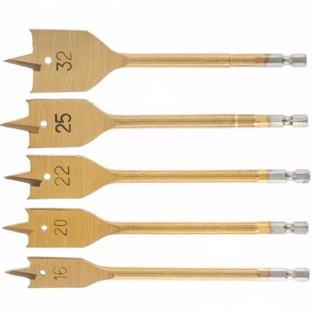 Набор сверл перовых по дереву 16-20-22-25-32 мм 5 штук пластик. кейс MATRIX 70443 купить в Екатеринбурге