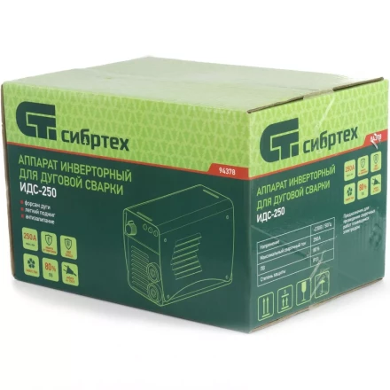 Аппарат инверторный дуговой сварки СИБРТЕХ ИДС-250 94378 купить в Екатеринбурге