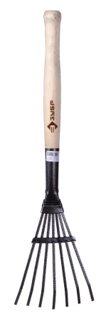 Грабельки ЗУБР садовые с деревянной ручкой, 7 плоских зубцов 4-39617 купить в Екатеринбурге