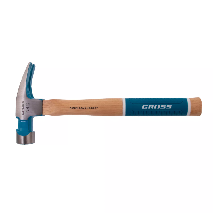 Молоток-гвоздодер, 680 г Gross 10425, угол 75, магнит, обрезиненная рукоятка AMERICAN HICKORY купить в Екатеринбурге