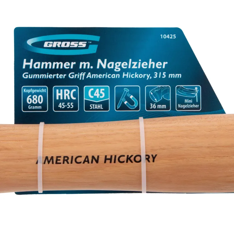 Молоток-гвоздодер, 680 г Gross 10425, угол 75, магнит, обрезиненная рукоятка AMERICAN HICKORY купить в Екатеринбурге