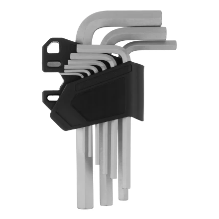 Набор ключей имбусовых, HEX, 1,5-10 мм, CrV, 9 шт. Сибртех 123667 купить в Екатеринбурге