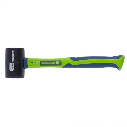 Киянка резиновая 225г черная резина с фибергласовой рукояткой СИБРТЕХ артикул 11163 купить в Екатеринбурге