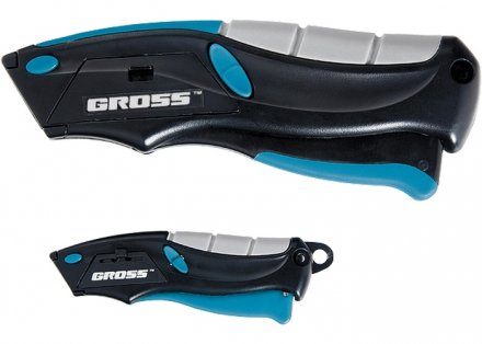 Набор ножей GROSS трехкомпонентные рукоятки авто выброс/возврат лезвия 100 мм 2 шт 78876 купить в Екатеринбурге