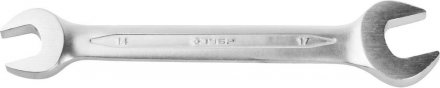 Ключ ЗУБР &quot;ПРОФИ&quot; гаечный рожковый, Cr-V сталь, хромированный, 14х17мм 27027-14-17 купить в Екатеринбурге