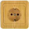 Розетка СВЕТОЗАР "ГАММА" с заземлением, одинарная, цвет ольха, 16А/~250В SV-54105-A купить в Екатеринбурге