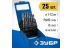 ЗУБР ПРОФ-В, 25 шт, (1-13 мм), сталь Р6М5, класс В, мет.бокс, набор сверл по металлу, Профессионал (29621-H25) купить в Екатеринбурге
