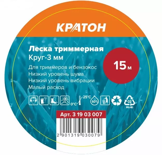 Леска триммерная Кратон Круг-3мм 3 19 03 007 купить в Екатеринбурге