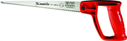 Ножовка по дереву для мелких пильных работ 320 мм цельнолитая однокомпонентная рукоятка MATRIX 23106 купить в Екатеринбурге