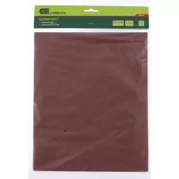 Шлифлист на бумажной основе P 80 230 х 280 мм 10 штук влагостойкий СИБРТЕХ 756067
