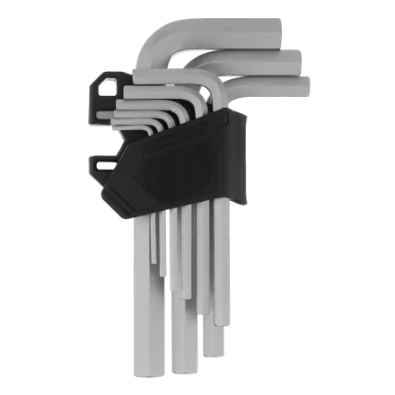 Набор ключей имбусовых, HEX, 2-12 мм, CrV, 9 шт. Сибртех 123677 купить в Екатеринбурге