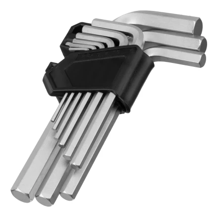 Набор ключей имбусовых, HEX, 2-12 мм, CrV, 9 шт. Сибртех 123677 купить в Екатеринбурге