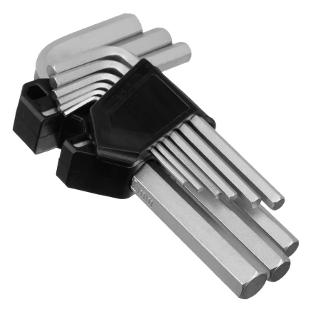 Набор ключей имбусовых, HEX, 2-12 мм, CrV, 9 шт. Сибртех 123677 купить в Екатеринбурге