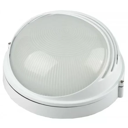 Светильник уличный СВЕТОЗАР влагозащищенный с верхним декоративным кожухом, цвет белый, 100Вт SV-57273-W купить в Екатеринбурге