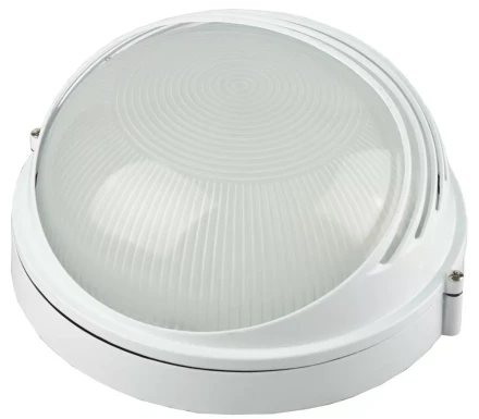 Светильник уличный СВЕТОЗАР влагозащищенный с верхним декоративным кожухом, цвет белый, 100Вт SV-57273-W купить в Екатеринбурге