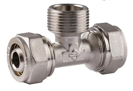 Тройник ЗУБР с наружной резьбой, цанга-штуцер, 3/4&quot;х20х2,0 мм, никель 51404-20-3/4 купить в Екатеринбурге