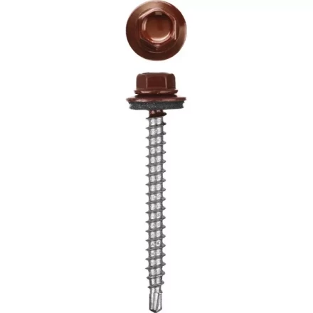 Саморезы СКД кровельные, RAL 3005 темно-красный, 29 x 4.8 мм, 400 шт, для деревянной обрешетки, STAYER 30305-48-029-3005 купить в Екатеринбурге