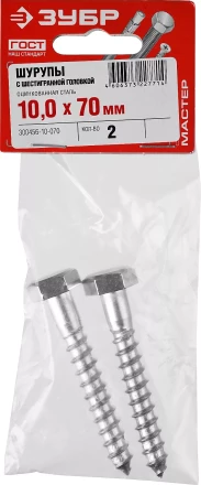 Шурупы ШДШ с шестигранной головкой (DIN 571) пакет серия МАСТЕР купить в Екатеринбурге