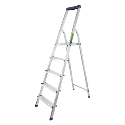 Стремянка алюминиевая с органайзером &quot;УНИВЕРСАЛ&quot; 5 ступеней Сибртех 97895 купить в Екатеринбурге