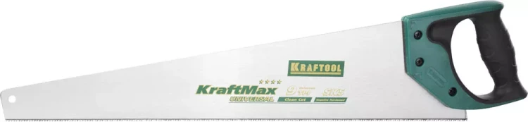 Ножовка "KraftMax" UNIVERSAL, универсальный точный рез, универсальный мелкий закаленный зуб, 9/10 TPI, 550мм, KRAFTOOL 15223-55 купить в Екатеринбурге