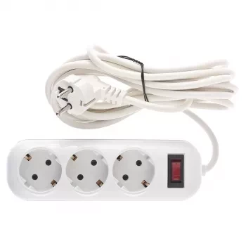 Удлинитель бытовой серия EF, с заземлением и выключателем, 3м, 3 розетки, 10A Stern 95771 купить в Екатеринбурге