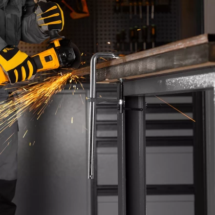 Струбцина F-образная Denzel, 80x300мм, кованая 20466 купить в Екатеринбурге