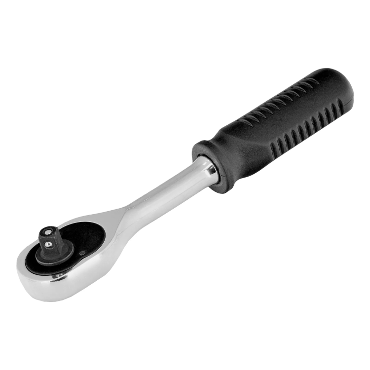 Ключ-трещотка 1/4", 45 зубьев, с быстрым сбросом, CrV, хром// Сибртех 14000 купить в Екатеринбурге
