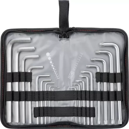 Набор ключей шестигранных имбусовых HEX-TORX,  18 шт: HEX 1,5–10 мм, T10-T50, CrV, удлиненные, сатин  MATRIX 12315 купить в Екатеринбурге